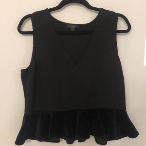 J.Crew black peplum top Size Large